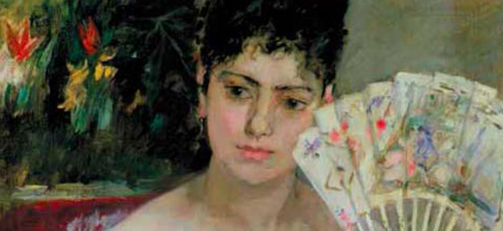 Berthe Morisot: Donna con ventaglio o Il ballo, 1875 dono Eugène e Victorine Donop de Monchy © Musée Marmottan Monet, Paris