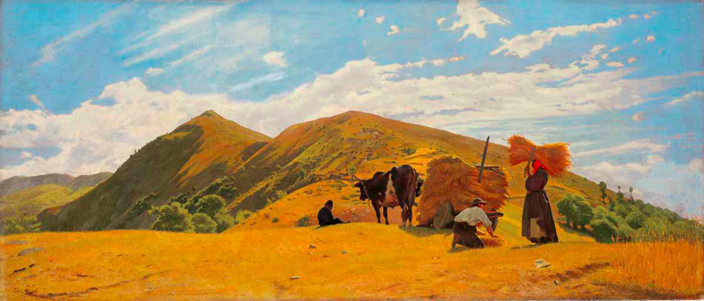 Odoardo Borrani: Mietitura del grano nelle montagne di San Marcello,
1861 - Viareggio, Istituto Matteucci