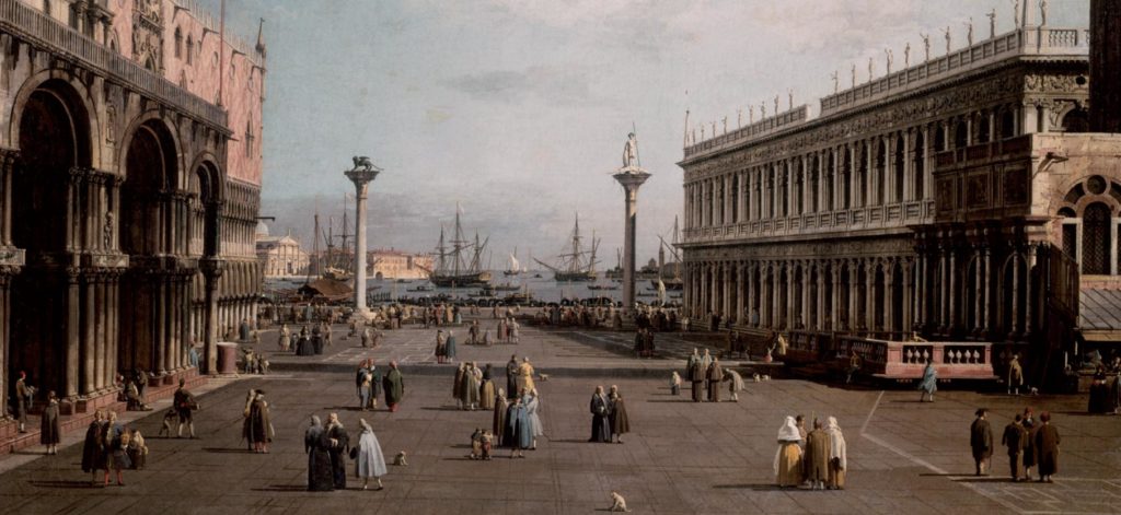 Antonio Canal (detto Canaletto): Piazzetta San Marco con la Loggetta e la Libreria, Roma, Gallerie Nazionali d’Arte Antica