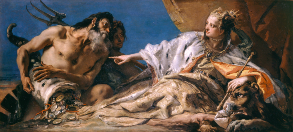 Giandomenico Tiepolo: Venezia riceve da Nettuno le ricchezze del mare, 1756-1758 - Venezia, Palazzo Ducale