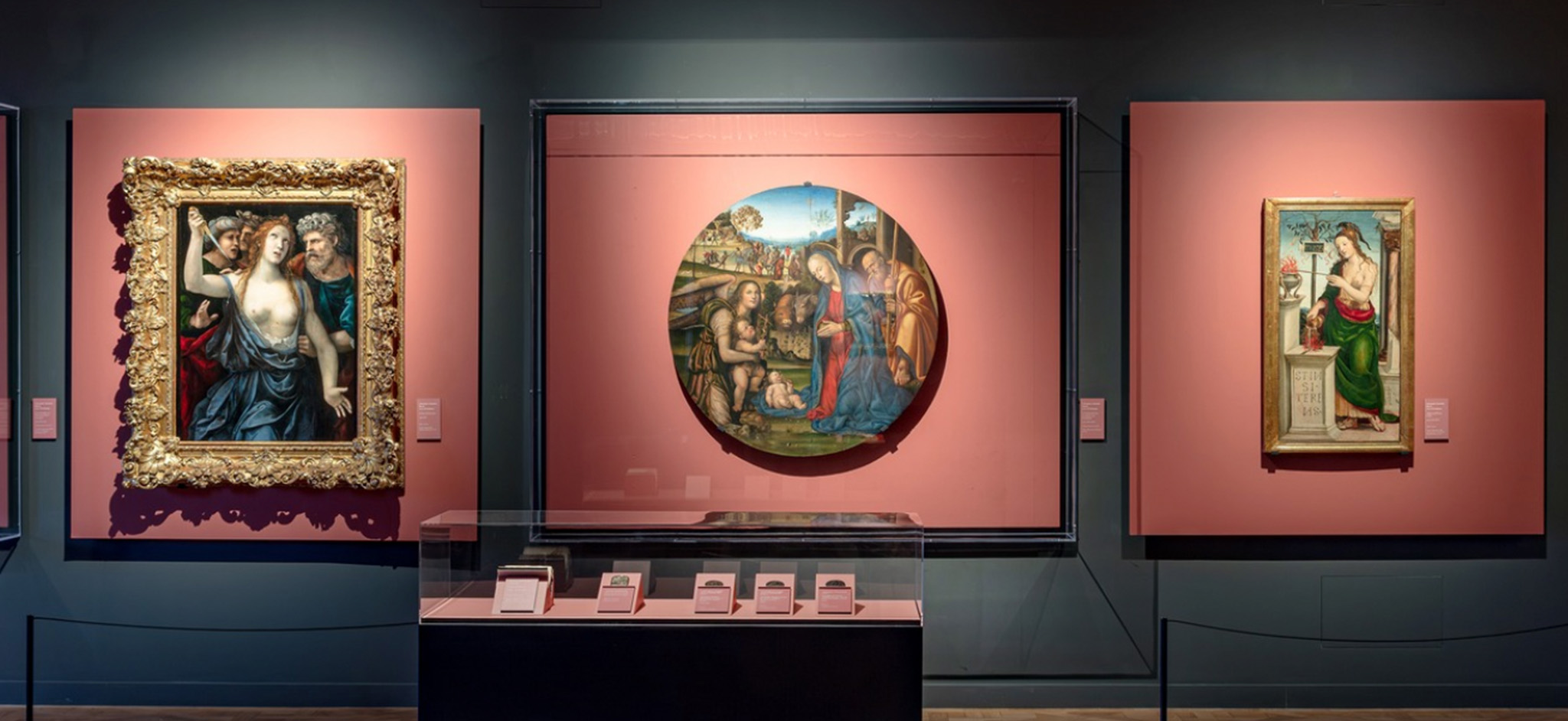 Una sala dell’esposizione Giovanni Antonio Bazzi detto il Sodoma. Alla conquista del Rinascimento_